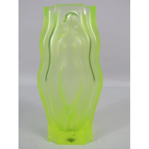 216 - Desna Art deco style Uranium glass 