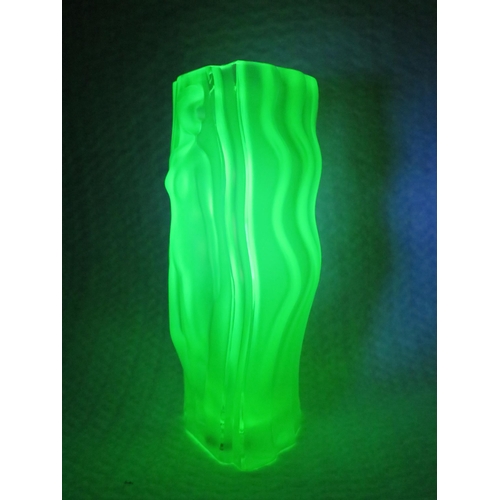 216 - Desna Art deco style Uranium glass 