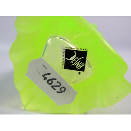 216 - Desna Art deco style Uranium glass 