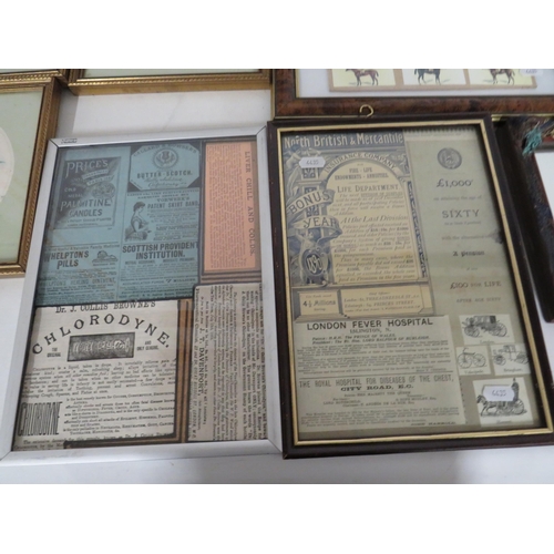 468 - Good Mixed lot to include King Bros Cig cards framed,  Mirror, Prints of British Raptors. See photos... 