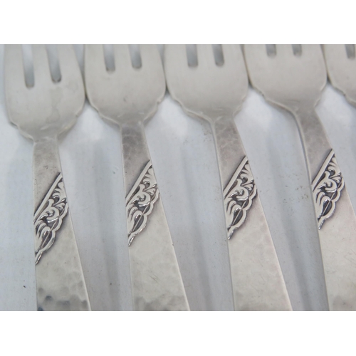 256 - Selection of scandinavian 830 silver pastry forks and teaspoons, 241.4grams