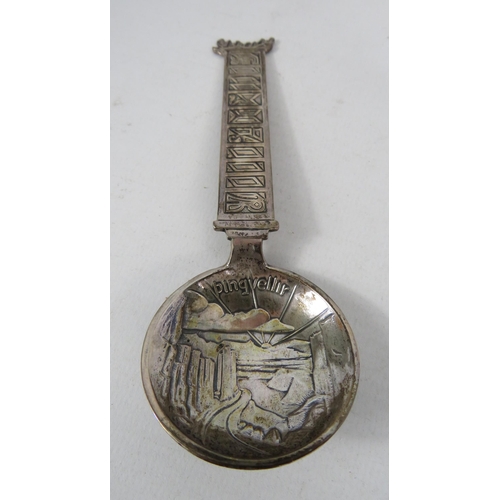 267 - Gudlaugur A Magnusson Icelandic 925 silver souvenir spoon, 5 1/4