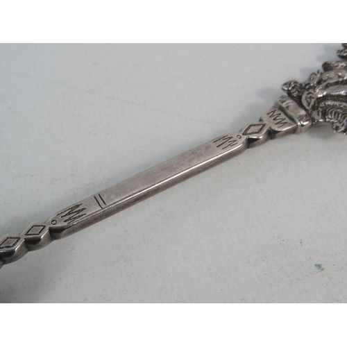 276 - Rare Tiffany & co Sterling silver Native American Indian serving spoon, designed by Charles Grosjean... 