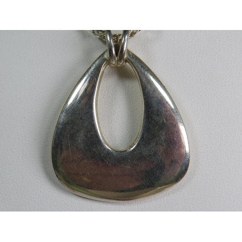 327 - 925 Sterling Silver Pendant Hung on a 17 inch Silver Chain.  Total Weight 30.8g