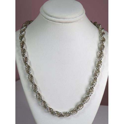 331 - 925 Sterling Silver Rope Twist Necklace which measures approx 18 inches. 22.6g