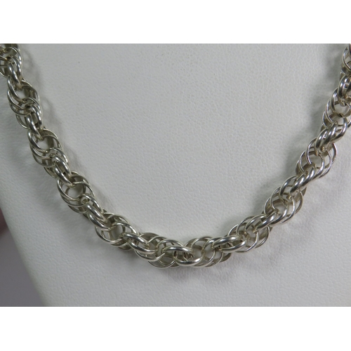 331 - 925 Sterling Silver Rope Twist Necklace which measures approx 18 inches. 22.6g