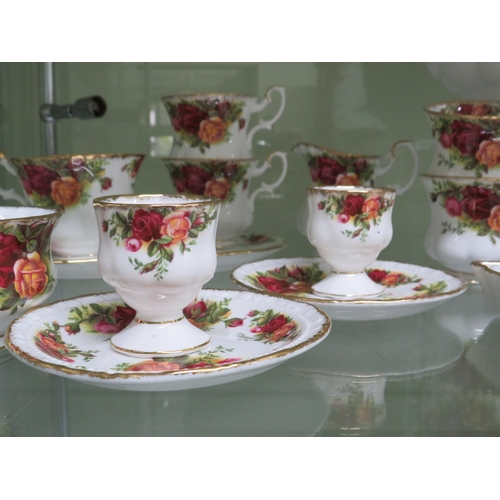 440 - 23 pieces of Royal Albert old country roses, teaset, egg cups, tennis set etc.