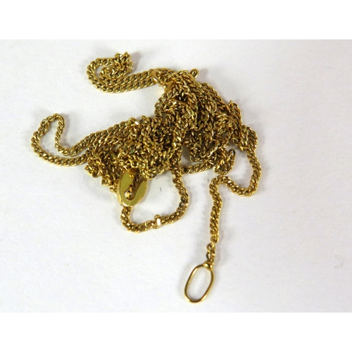 392 - Broken 9ct Gold Chain. Consider as scrap.  0.8g