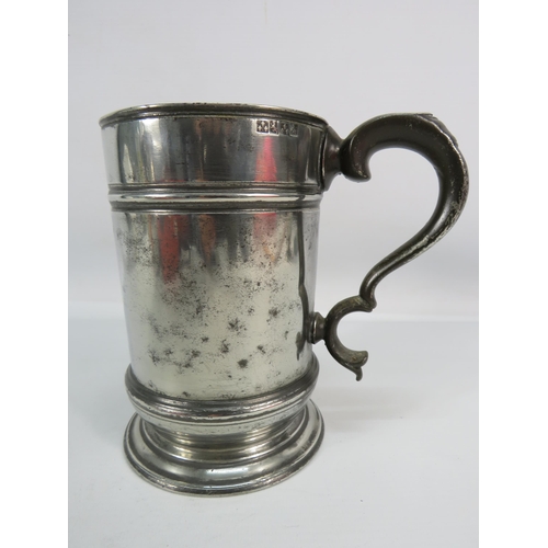 513 - Victorian Pewter quart tankard, 6.5