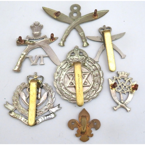 456 - Selection of Gurkha Cap Badges plus a WW2 Jewish Brigade Badge. Provenance unknown.