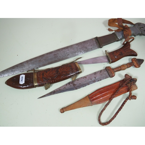 462 - Selection of Indian made Daggers, Longest being approx 22 inches long. See photos.