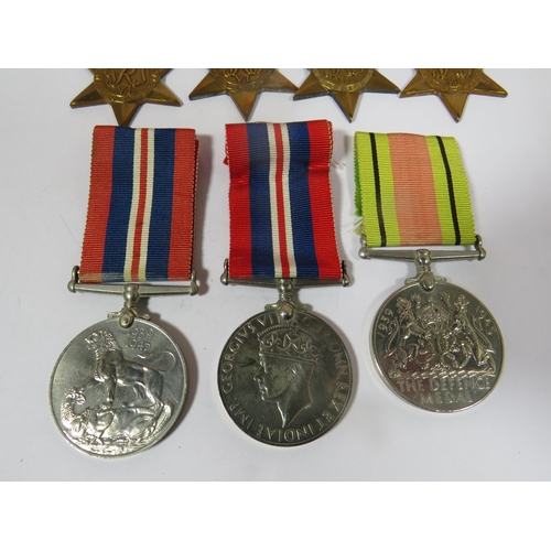 468 - WW2 Medals to Include Burma Star. Africa Star with Bars, 1939-45 Star plus 1939-45 Medals and Defenc... 