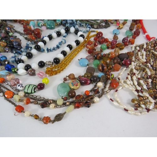 575 - Selection of costume jewellery necklaces, art deco style, Murano glass etc.