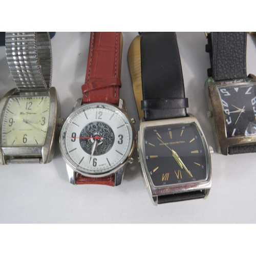 591 - 10 Mens quartz wristwatches.