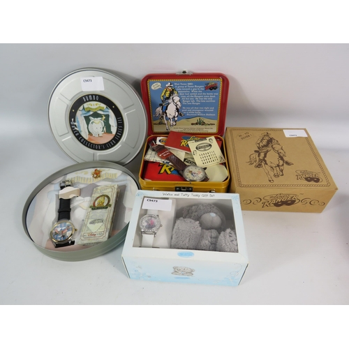 604 - Walt disney Dumbo collectors watch with tin, Lone Ranger watch with tin and a tatty teddie watch gif... 