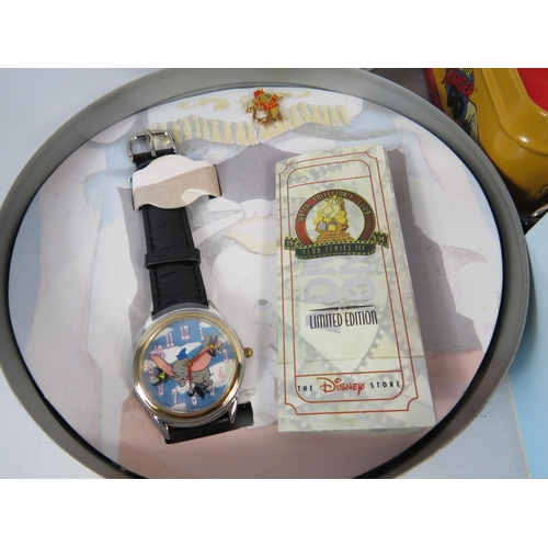 604 - Walt disney Dumbo collectors watch with tin, Lone Ranger watch with tin and a tatty teddie watch gif... 