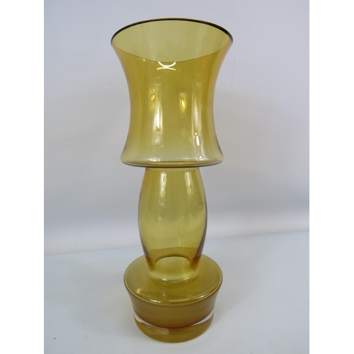 710 - Mid century Riihimaki glass Dumbbell vase,  11