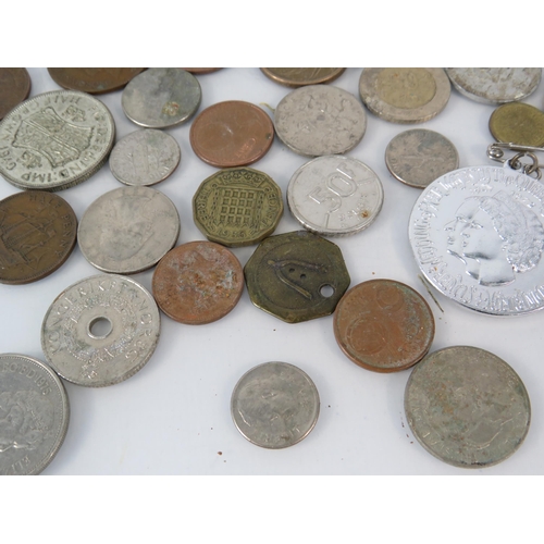 1193 - Mixed lot of various commorative and foreign coins, fob, tokens etc.