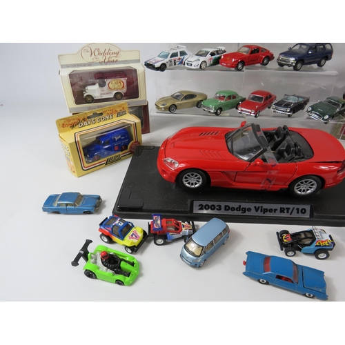 1529 - Motomax dodge viper and a selection of diecast vehicles including one by Lesney, Husky, Dinky ect.