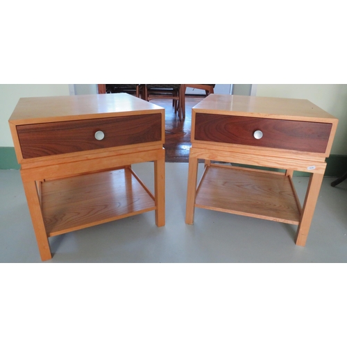 1554 - Pair of scandinavian style mid century bedside tables, 20