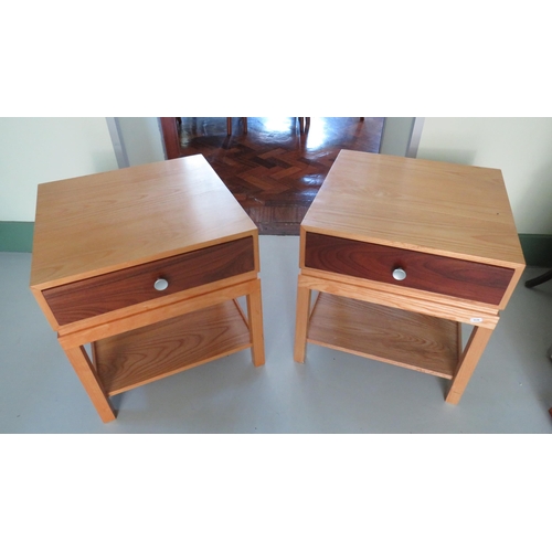 1554 - Pair of scandinavian style mid century bedside tables, 20