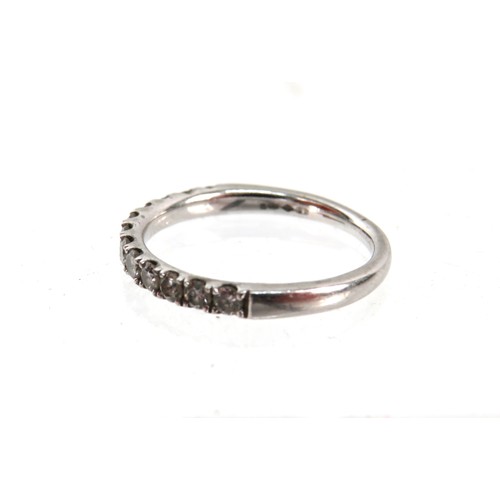 361A - 950 Platinum Diamond Half Eternity Ring. Total Diamonds approx 0.43pts
Finger size K-5 to L
3.0g