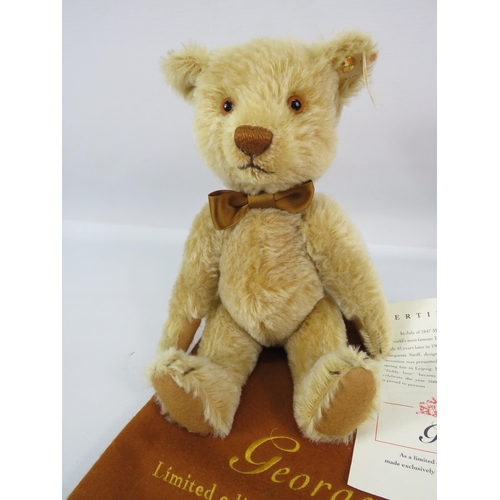 426 - Steiff Limited edition of 2000 bear George with bag and certs.