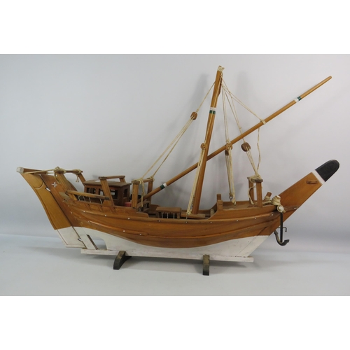 445 - Large Model of Egyptian Dhow boat, 22