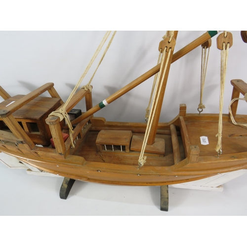 445 - Large Model of Egyptian Dhow boat, 22