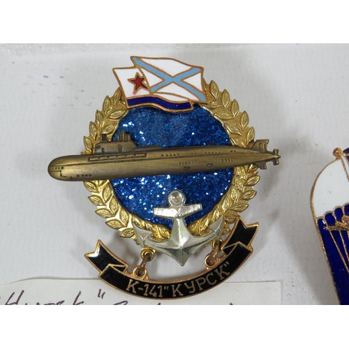 460 - Excellent collection of Metal and Enamel Russian and Soviet Badges, Propaganda, Sports, Space explor... 