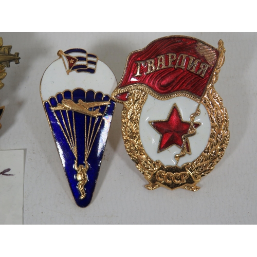 460 - Excellent collection of Metal and Enamel Russian and Soviet Badges, Propaganda, Sports, Space explor... 