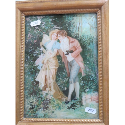 463 - Pair of Very Pretty Framed Crystoleums. Framed size 13 x 10 inches. See photos.