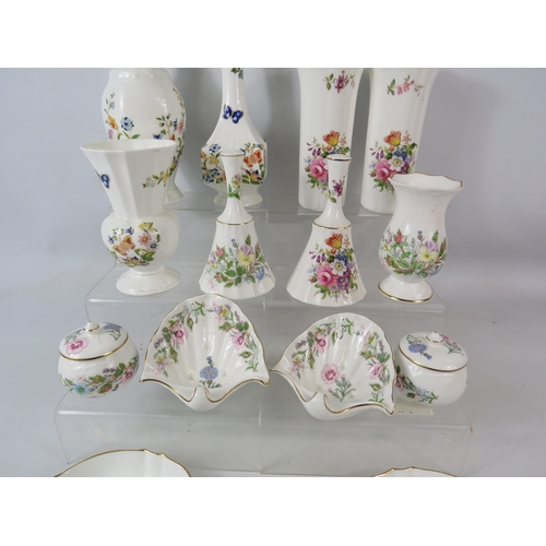 465 - 15 pieces of Aynsley china in the Cottage Garden, Wild Tudor and Cottage Garden patterns.