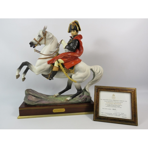 14 - Large Limited Edition Royal Worcester Napolean Bonaparte figurine modelled by Bernard Winskill, 597 ... 