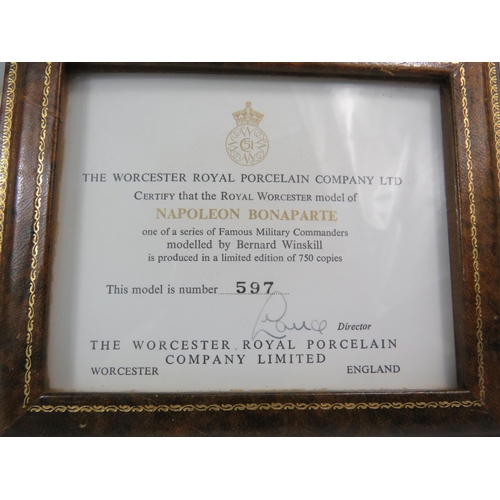 14 - Large Limited Edition Royal Worcester Napolean Bonaparte figurine modelled by Bernard Winskill, 597 ... 