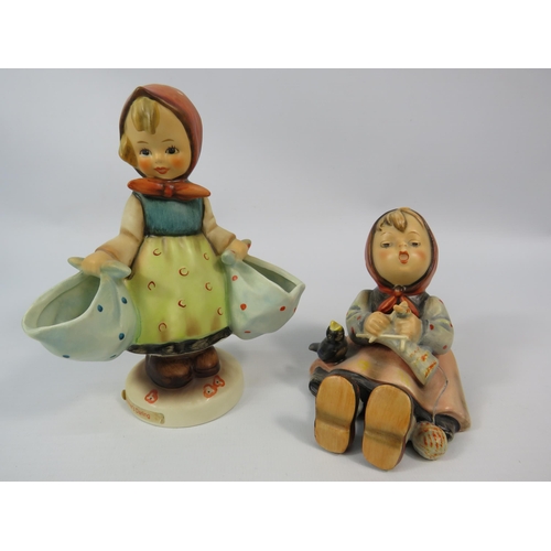 15 - Two Goebel Hummel figurines, Mothers darling and Happy Past times. One with box.