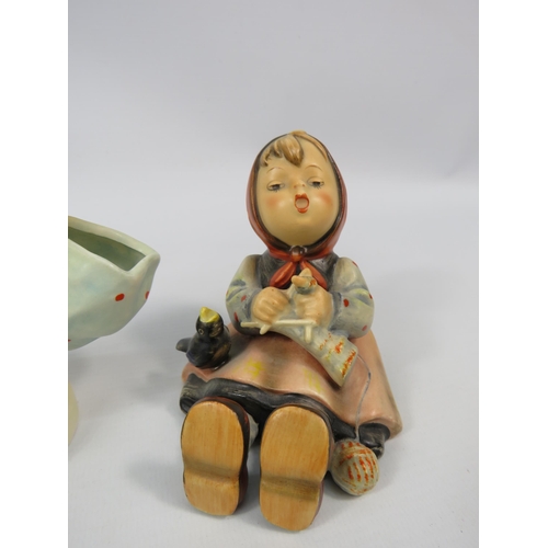 15 - Two Goebel Hummel figurines, Mothers darling and Happy Past times. One with box.