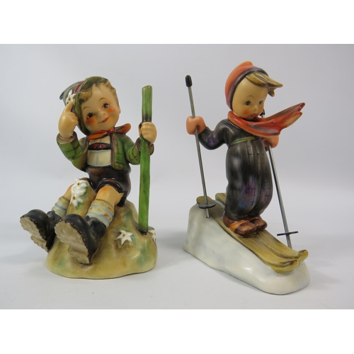 22 - Two Goebel hummel figurines, Mountaineer and Boy skier.