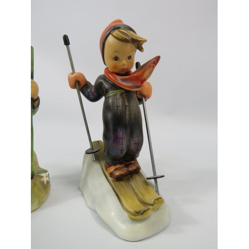 22 - Two Goebel hummel figurines, Mountaineer and Boy skier.