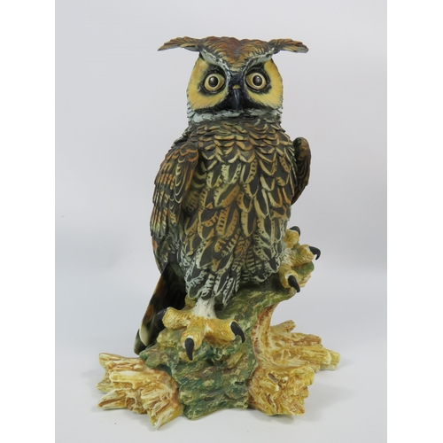 24 - Capodimonte Binai owl figurine 9 3/4