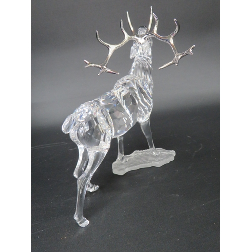 33 - Swarovski crystal stag figurine 5.5