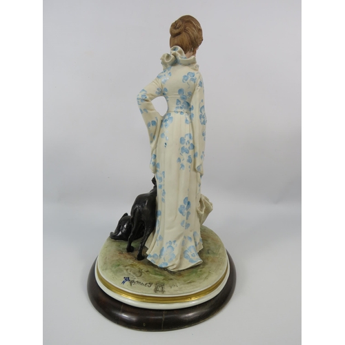 4 - Capodimonte Bruno Merli figurine HRH Princess Anne with Two dogs, 14