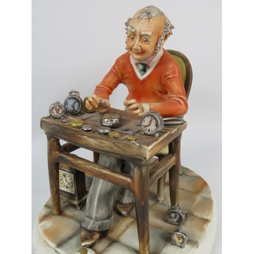 50 - Capodimonte Watch maker figurine 8.5