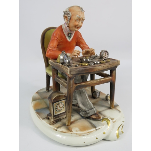 50 - Capodimonte Watch maker figurine 8.5