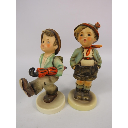 59 - Two Goebel hummel figurines the brother and Globe Trotter.