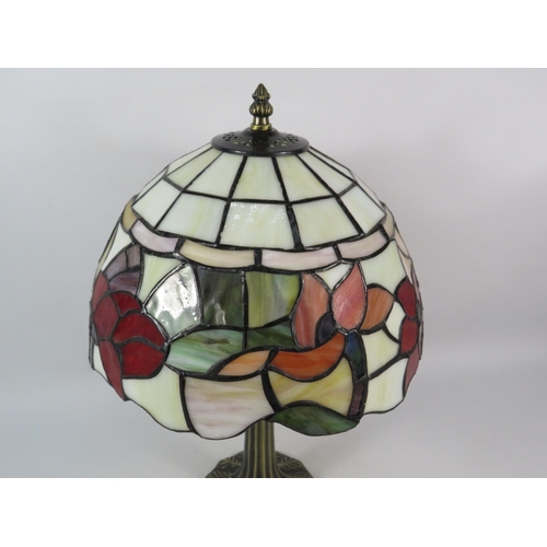 81 - Art Nouveau tiffany style table lamp, 17.5