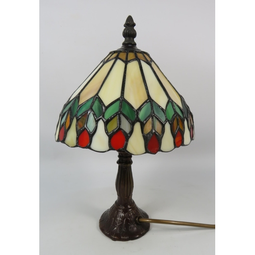 84 - Small Art nouveau Tiffany style table lamp, 12