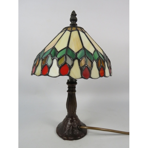 84 - Small Art nouveau Tiffany style table lamp, 12