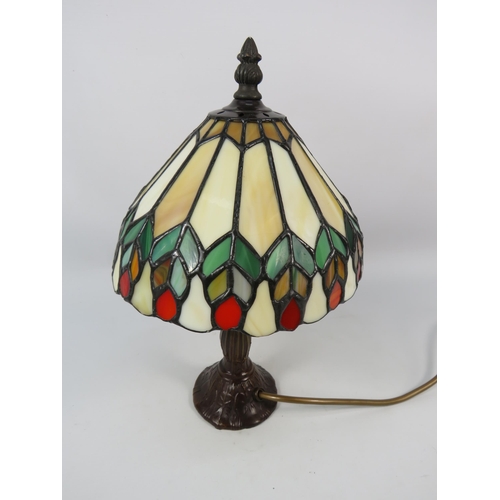 84 - Small Art nouveau Tiffany style table lamp, 12