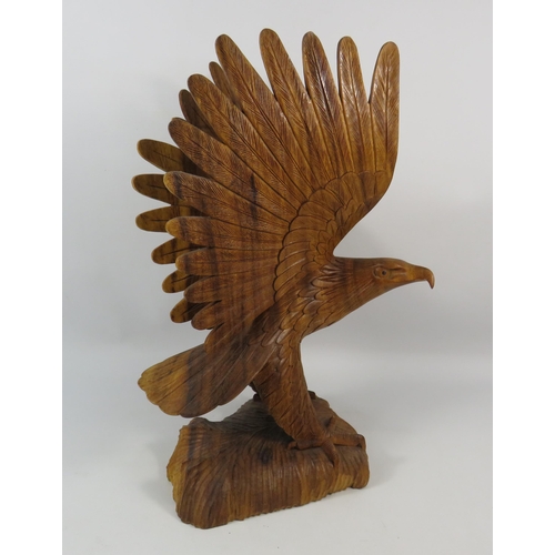 88 - Carved wooden Eagle sculpture, 16 3/4